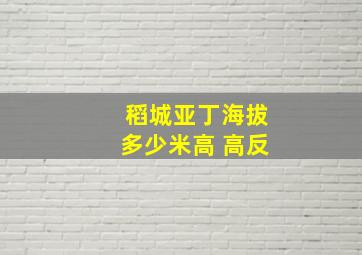 稻城亚丁海拔多少米高 高反